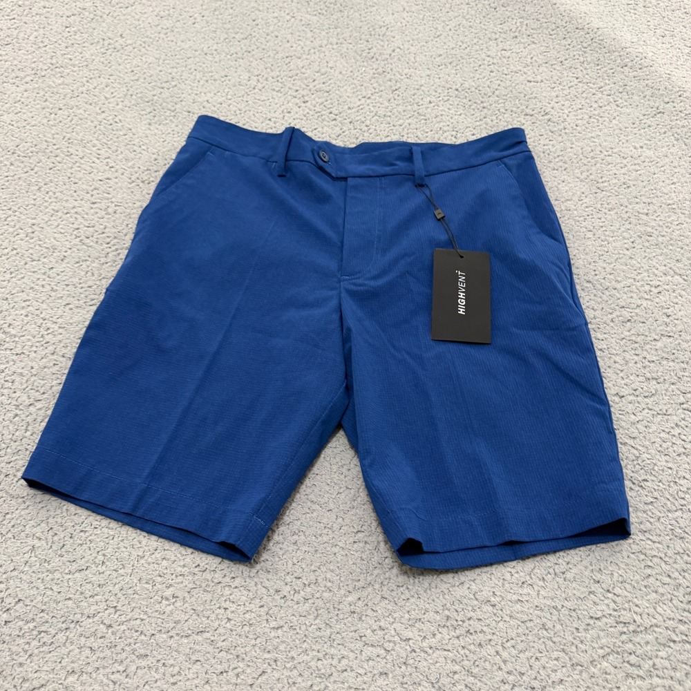 J.Lindeberg Vent Shorts Mens 31 Blue Highvent Golf Performance NWT
